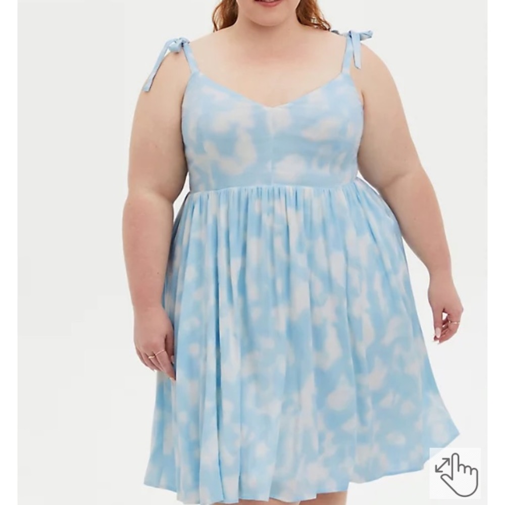 Torrid tie strap skater dress